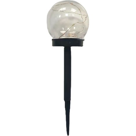 Lampe solaire d'extérieur à 10led RGB, boule transparente colorée, luminaire décoratif d'extérieur, idéal pour un Patio, un jardin, un balcon ou une pelouse, enfichable