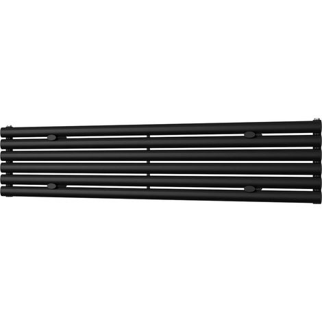 Omeara Axis - Black Horizontal Radiator H348mm x W1600mm Single Panel (1/3)