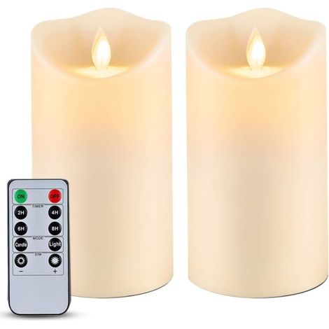 Guirlande lumineuse extérieure étanche sans flamme (7,5 x 10 cm), effet flamme vacillante, LED, fonctionne sur piles, avec télécommande (1/5)