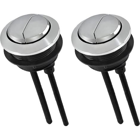 2 Pack Replacement Flush Push Button 60mm Dual Flush Push Button Universal Flush Tap Easy Installation Double Push Button Round Head (1/5)