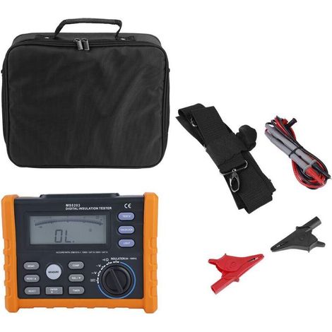 Resistance Tester, PEAKMETER PM52 Digital Megohmmeter with Analogue and Digital Display 50-1000V Insulation Resistance Tester - Automatic AC and DC Voltage Calculator (1/5)