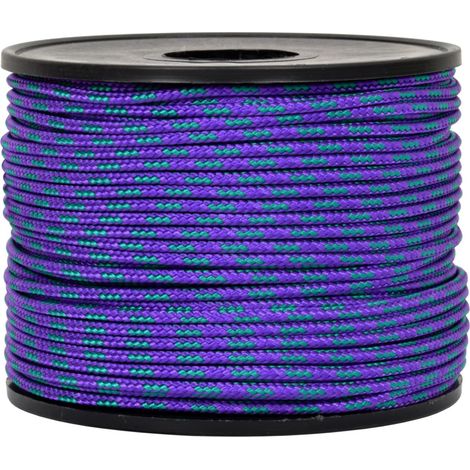 Corde tressée, Couleur Violet et Vert