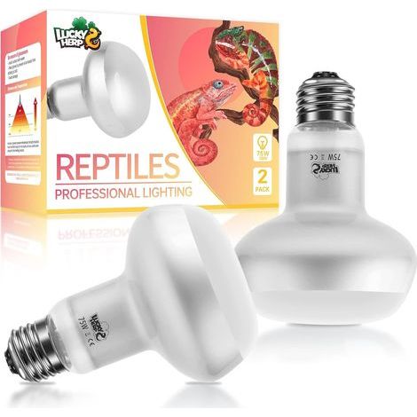 2er-Pack UVA-Wärmelampen, 75 W, E27, für Reptilien, Terrarien, Schildkröten, Echsen (1/5)