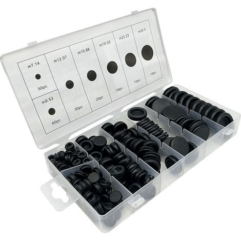 Assortiment d'œillets en caoutchouc, 170 pièces, bouchon de trou de pare-feu, jeu de joints de fil électrique (1/5)