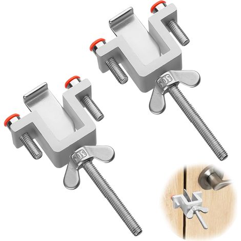 2 Pcs Portable Door Serrure de Porte Portable pour Voyage, Verrou Porte d'hôtel pour Sécurité des voyageurs, Serrure de Porte de Voyage à Double écrou, Verrou Porte interieure Chambre d'hôtel