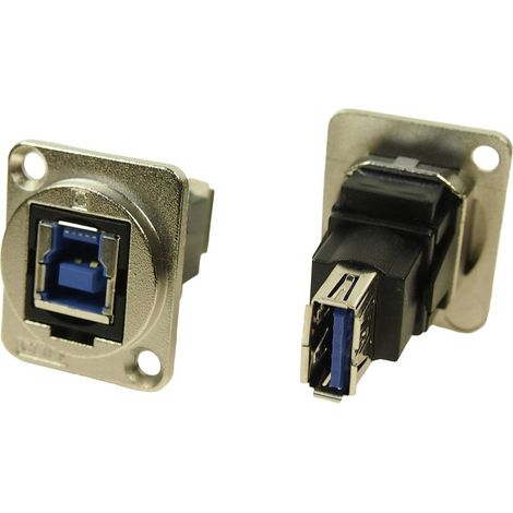 Adattatore da pannello USB B Presa 3.0 a USB A Presa 3.0 Adattatore incasso CP30206NM CP30206NM Cliff Contenuto: 1 pz.
