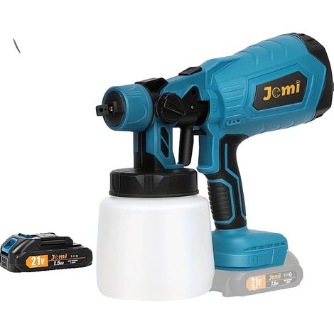 Pistola a spruzzo senza fili, capacità 1000 ml, 3 modalità di verniciatura, 1 batteria inclusa. (1/2)