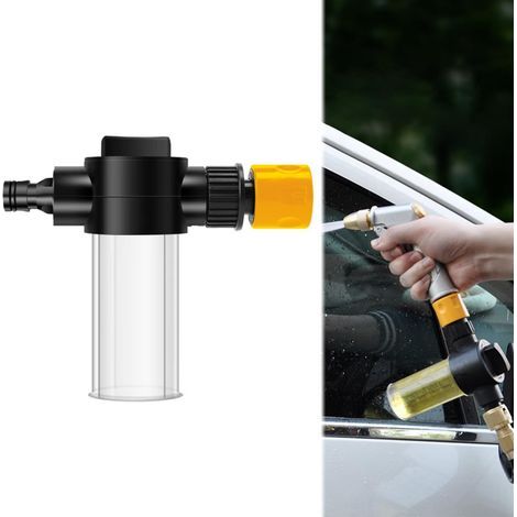 Pulvérisateur de mousse pour tuyau - Pistolet pulvérisateur pour lavage de voiture - Pulvérisateur de mousse portable pour arrosage de pelouse, lavage de voiture, bain d'animaux de compagnie (1/5)