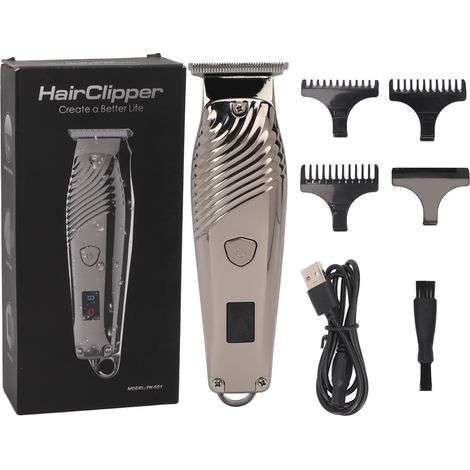 Tondeuse à Cheveux Rechargeable Silencieuse et Sécurisée pour Hommes avec 3 Peignes de Guidage (1/5)