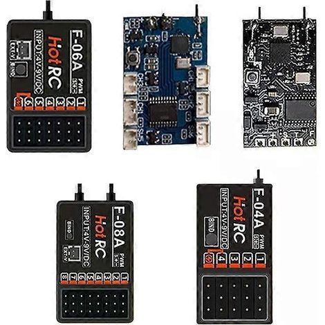 Für HOTRC 24-GHz-Digitalempfänger F-08A F-08AT mit/ohne Gyro-Lichtsteuerung für Sender CT-4A CT-6A CT-8A HT-8A DS600 Fernbedienung-JXLGV (1/4)