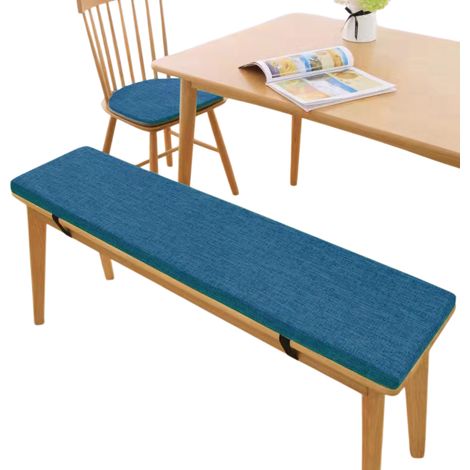 1 Coussin de banc, mousse haute densité, housse en lin, épaisseur 5 cm, système antidérapant, intérieur extérieur (1/5)