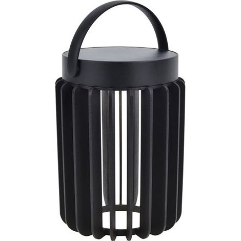 LUTEC Kozy, lampada da tavolo portatile, dimmerabile, colore nero opaco, porta USB, funzione di ricarica, lampada solare (1/2)