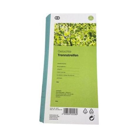 Soennecken Trennstreifen oeco 1415 10,5x24cm blau 100St. (1/4)