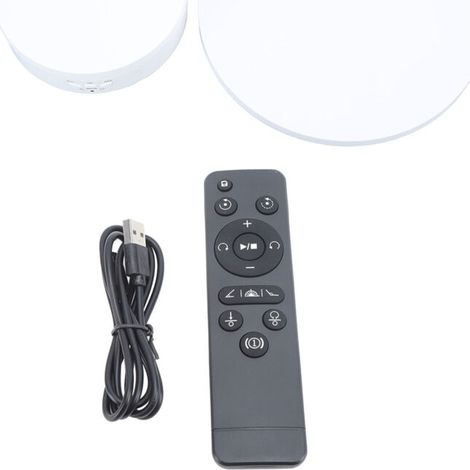 Electric Remote Control Rotating Display Sold Silent Operation 360 Degree Panoramic View for Ornaments (WHITE). (1/5)