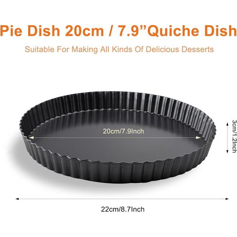 Crostata 20cm, Crostata con Base Sollevabile, Crostata Base Removibile, Crostata Sicura, Crostata, Crostata per Quiche, Crostata (1/5)
