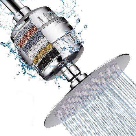 Filtre de pomme de douche, pomme de douche à eau dure filtrée à haute pression, améliore l'état de votre peau et de vos cheveux - 1 élément filtrant remplaçable (1/4)