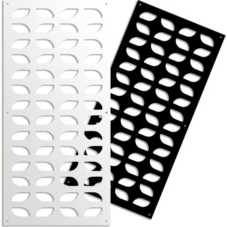 GLOBECROSS - Panneau ajouré en PVC - Brise-soleil - Dimension : 50x150 cm - Couleur : noir