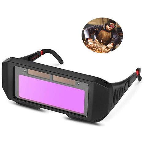 Lunettes de Soudure, Masque de Soudeur Automatique, Auto-assombrissantes Solaires Lentilles TIG MIG Lunettes Soudeur pour Protection des Yeux
