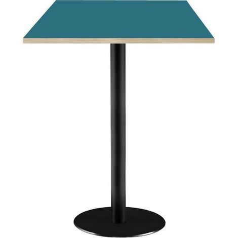 Mange-debout 60 x 60 cm - modèle Rome bleu avec chants bois