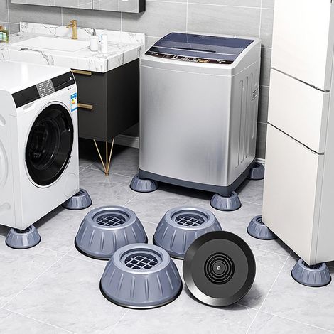 Patins Antivibrations Pour Machine À Laver - Hauteur Renforcée - Absorption Des Chocs Et Anti-dérapant - Pour Machines À Laver Et Réfrigérateurs - 4 Pièces (1/5)