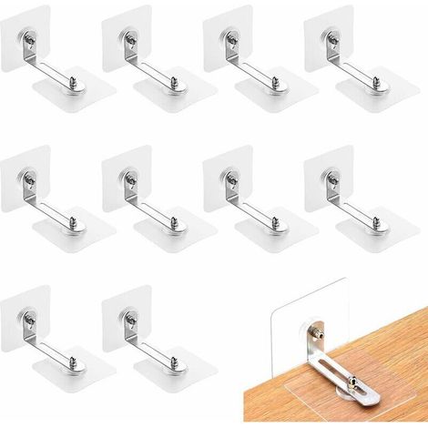 Ancrage Mural Sans Perçage - Boucle De Sécurité Adhésive Pour Meubles - Kit Anti-basculement Pour Enfants Et Animaux - 10 Pièces (1/5)