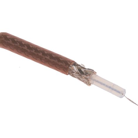 Câble coaxial RG179B/U RS PRO, Marron, Eca ( Prix pour Bobine de 100 Mètres )