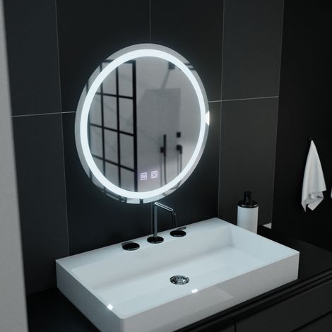 Miroir LED Rond 70cm Lucea Touch Systeme Desembuage Gradable (1/5)
