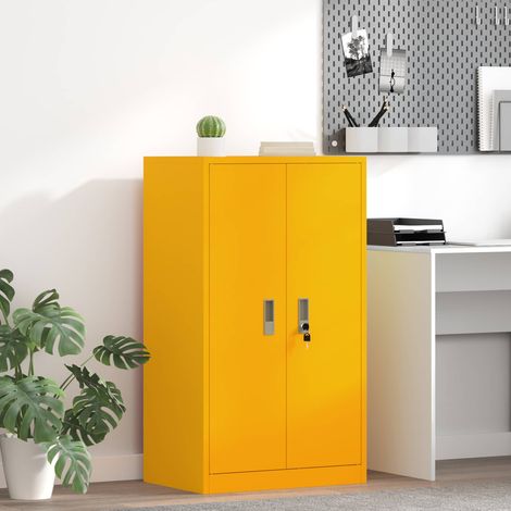 Armoire de rangement Jaune moutarde 60 x 40 x 105 cm Acier vidaXL