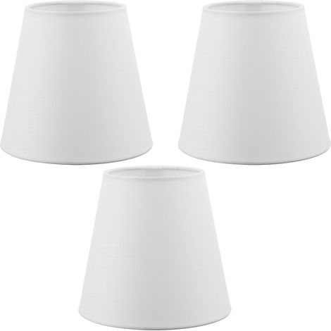 Lot de 3 abat-jour en tissu de style européen moderne, douille E14, à clipser, pour lustre à bougie. (1/5)