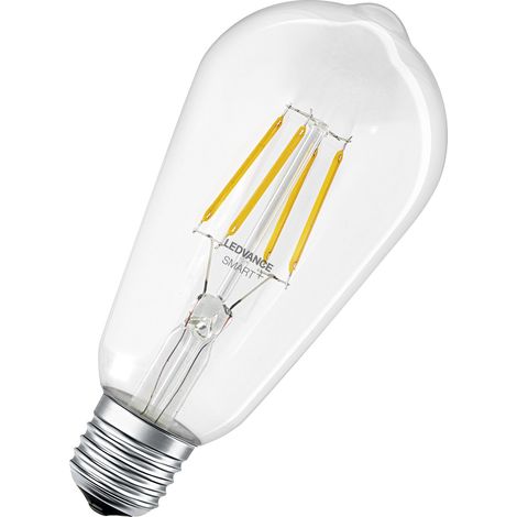 LEDVANCE LED-Leuchtmittel Edison 60 Filament (5,5 W, E27, transparent, kerzenform)"-"169384212 (1/5)