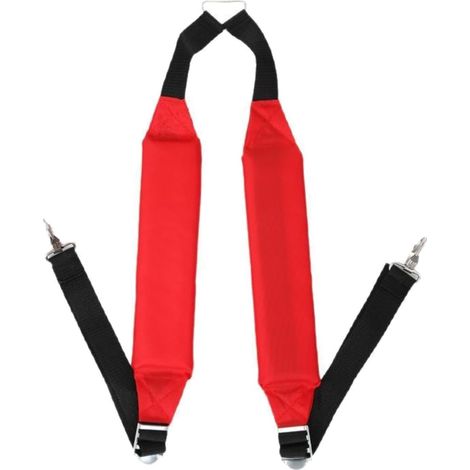 Sangle D'épaule Double pour Débroussailleuse, Sangle D'épaule pour Tondeuse, Fabriquée En Polyester pour Un Usage Professionnel En Jar, Rouge (1/5)
