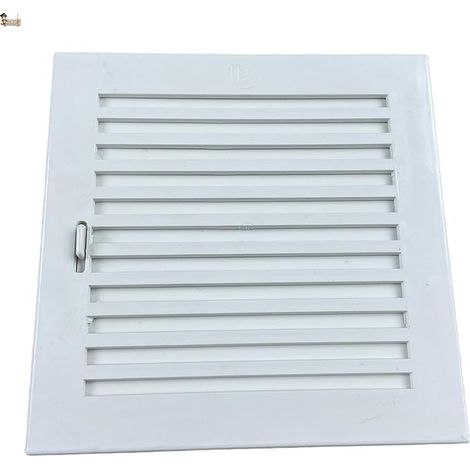 Ventilation grille with adjustable closure. 20 cm. Can be installed in the wall or ceiling. Bathroom, kitchen, wet rooms. Mobile mini roller blind for opening or closing the (1/5)