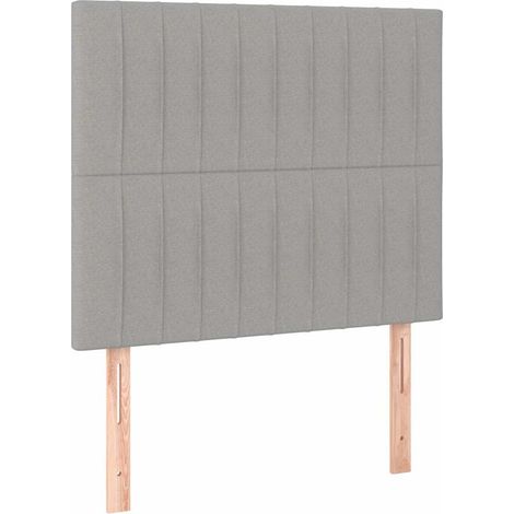 Maison Exclusive - Cabecero de cama gris claro 90x5x118/128 cm Te (1/5)