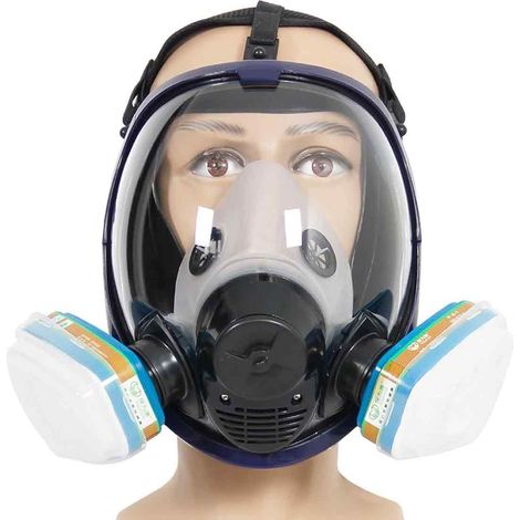 Masque Integral Protection Visage - Etanche Anti-buée - Joint En Silicone Souple - Pour Peinture Polissage Soudure Travaux Industriels - 1 Pièce