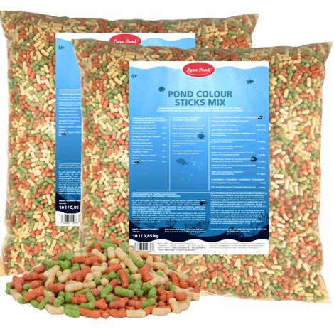 2 x 10 litres Lyra Pond® Pond Colour Sticks Mix en seau MHD 8/2025