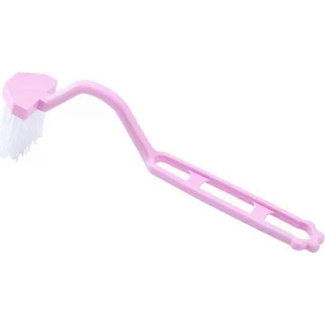 Brosse de toilette portable en forme de S avec long manche incurvé, pour un nettoyage facile et en profondeur des coins et des rebords de toilettes. Accessoires pour la maison et l'hôtel. (1/4)