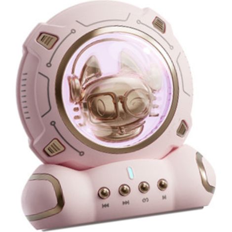 Enceinte Bluetooth portable avec veilleuse et son clair, décorative et mignonne, rose, idéale pour la maison, la chambre, la voiture ou le bureau. (1/5)