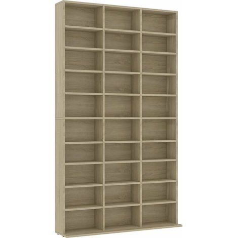 CD-Schrank Sonoma-Eiche 102x23x177,5 cm Holzwerkstoff vidaXL (1/5)