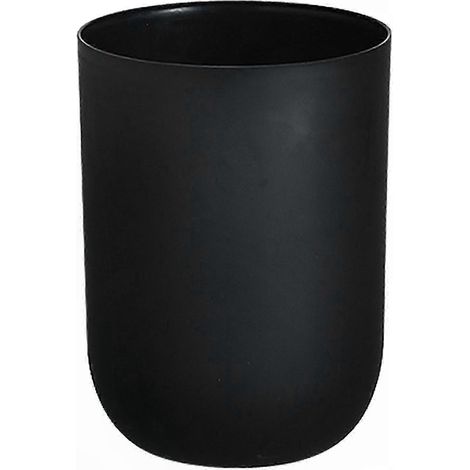 Corbeille à déchets ronde unie blanche, poubelle organisatrice pour chambre, salon, bureau, collecteur d'ordures simple, bac à ordure domestique. (1/5)