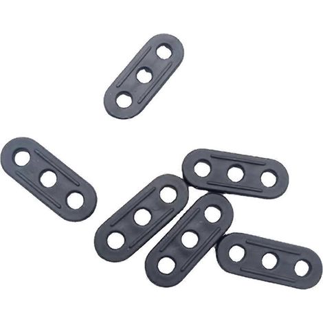 Lot de 10 tendeurs de corde à 3 trous pour le camping en extérieur - Tendeurs de corde pour tente, accessoire de camping, noir, taille unique (1/5)