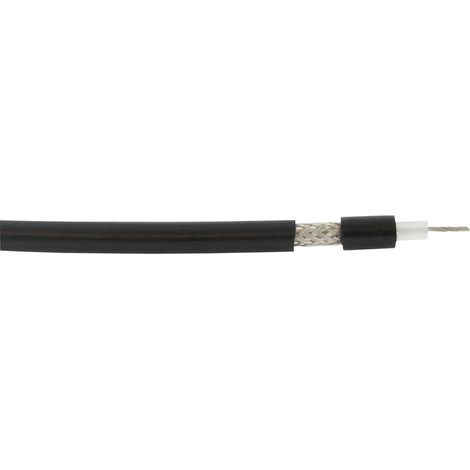 VOKA Kabelwerk 300902-01-100 Câble coaxial Ø extérieur: 5.40 mm RG58 C/U 50 Ω noir 100 m W057951