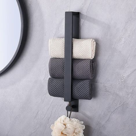 Selbstklebender Gästehandtuchhalter fürs Badezimmer, kein Bohren erforderlich, 40 cm, kein Bohren erforderlich (1/5)