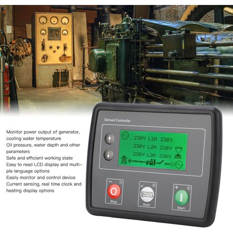 Generatorsteuerung mit LCD-Display, 3-Phasen-Dieselmotor, automatische Netzausfallsteuerung, Selbststartmodul, 600 V AC (1/5)