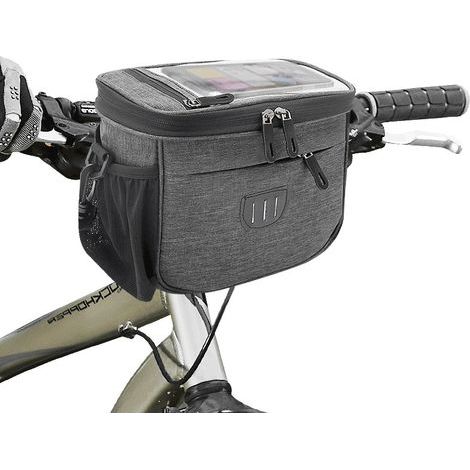 6-liter bicycle handlebar bag, waterproof front bicycle bag, large capacity bicycle basket with phone holder, bicycle bag (1/5)