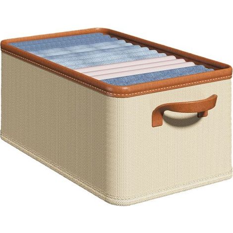 Boîte de rangement pliable pour vêtements, sac de rangement pour vêtements avec poignée durable, adaptée aux pulls, manteaux, t-shirts, couvertures (1/5)