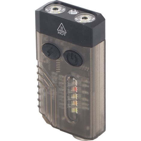 Lampe torche LED avec lumière UV, avertisseur sonore 80 dB, 1000 lm, fixation magnétique, rechargeable, portable et étanche IPX4. (1/5)