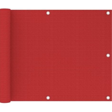 Brise vue pour balcon - Brise vent Écran de jardin Rouge 75x600 cm PEHD BV670689 - BonneVie