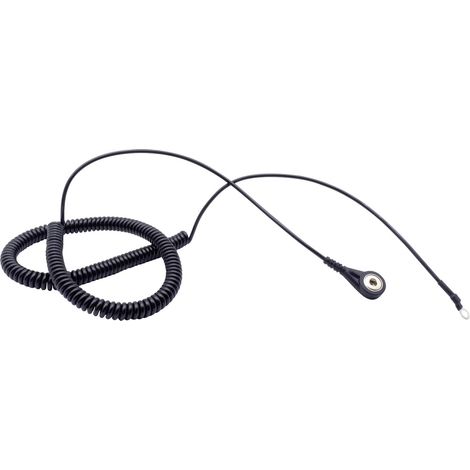 Quadrios ESD-Erdungskabel 3.60 m Druckknopf 4 mm, Ringkabelschuhanschluss (1/5)