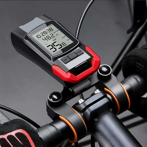 Set faro per bicicletta,ricaricabile tramite USB,con tachimetro e clacson,luce LED da 800 lumen per bicicletta/torcia per bicicletta (1/5)