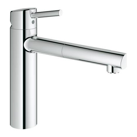 GROHE Mitigeur monocommande d'évier Concetto 312141 basse pression mousseur extractible chrome, 31214001 (1/3)